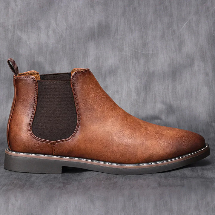 Men's Leather Ankle Chelsea Dress Boots