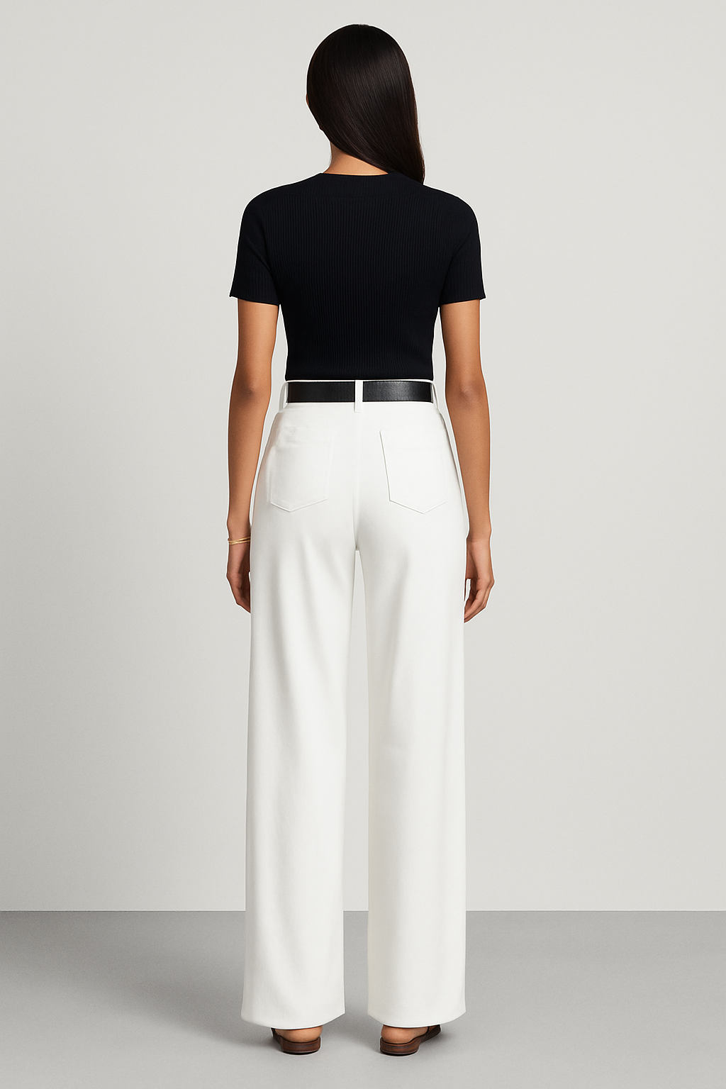 Wide Leg Trousers Women's High Waisted Breathable Summer Blend Tailored Pants