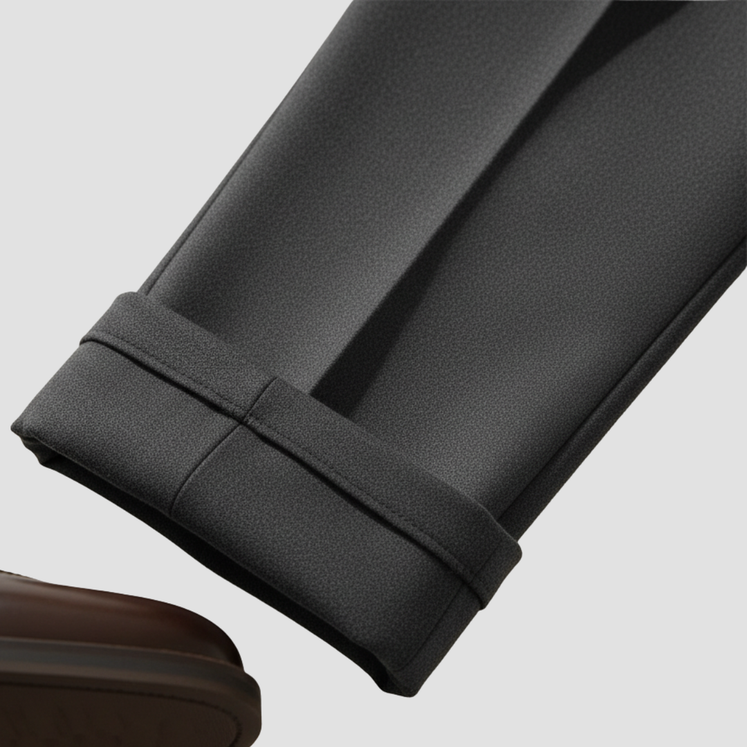 Men’s Merino Wool Trousers Slim Fit Tailored Dress Pants