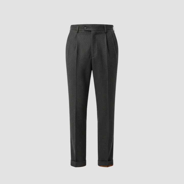 Men’s Merino Wool Trousers Slim Fit Tailored Dress Pants