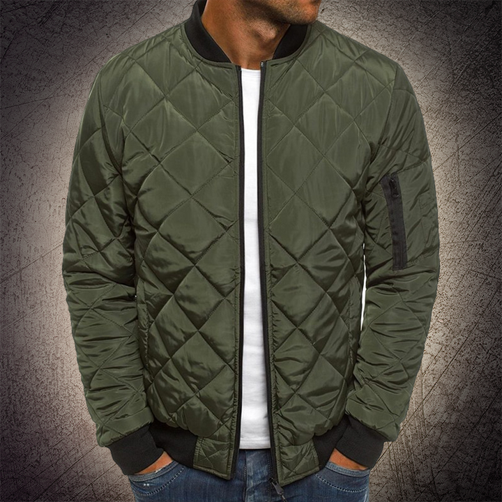 Men's Fleece Quilted Bomber Jacket