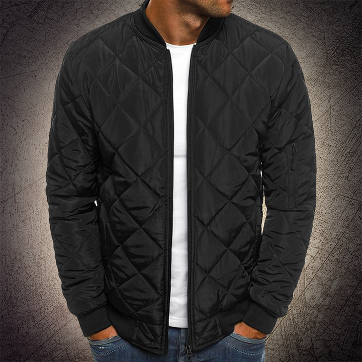 Men's Fleece Quilted Bomber Jacket