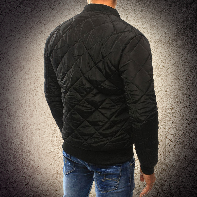 Men's Fleece Quilted Bomber Jacket