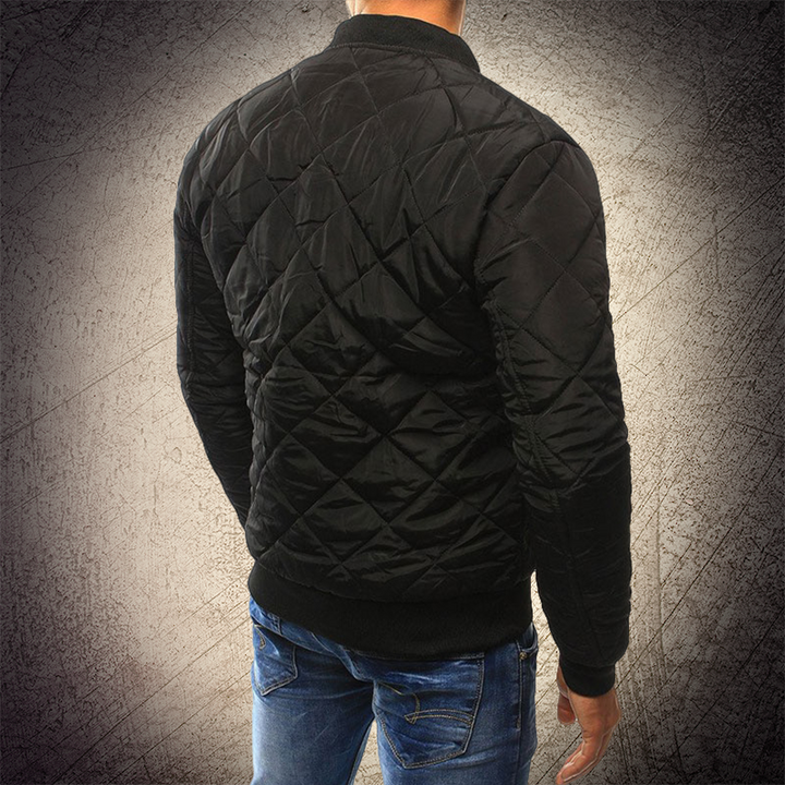 Men's Fleece Quilted Bomber Jacket