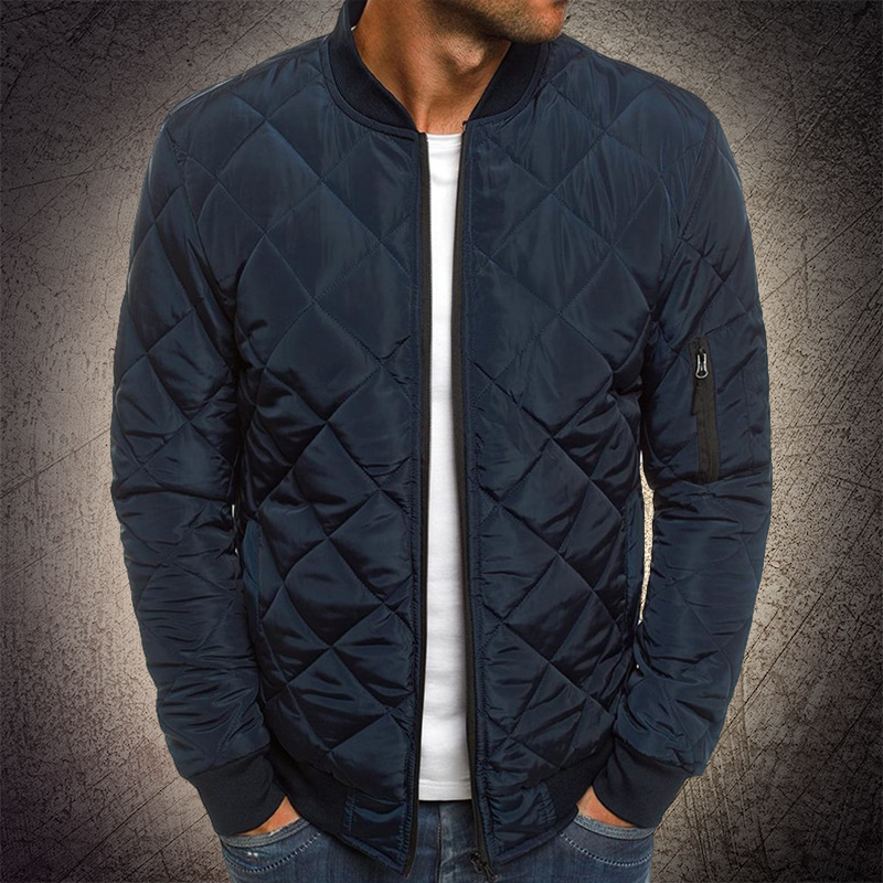 Men's Fleece Quilted Bomber Jacket