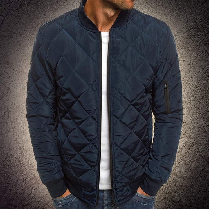 Men's Fleece Quilted Bomber Jacket