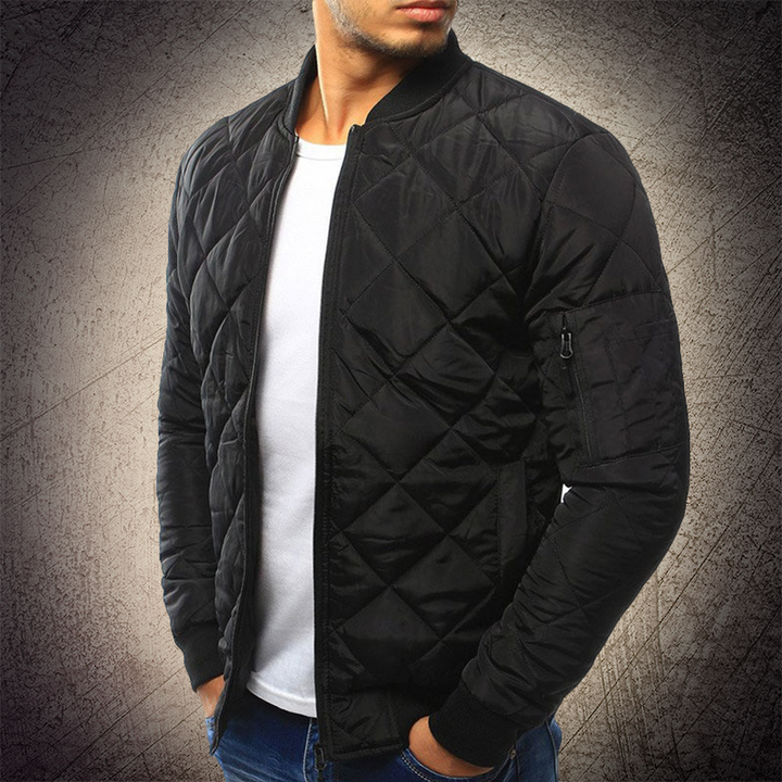 Men's Fleece Quilted Bomber Jacket