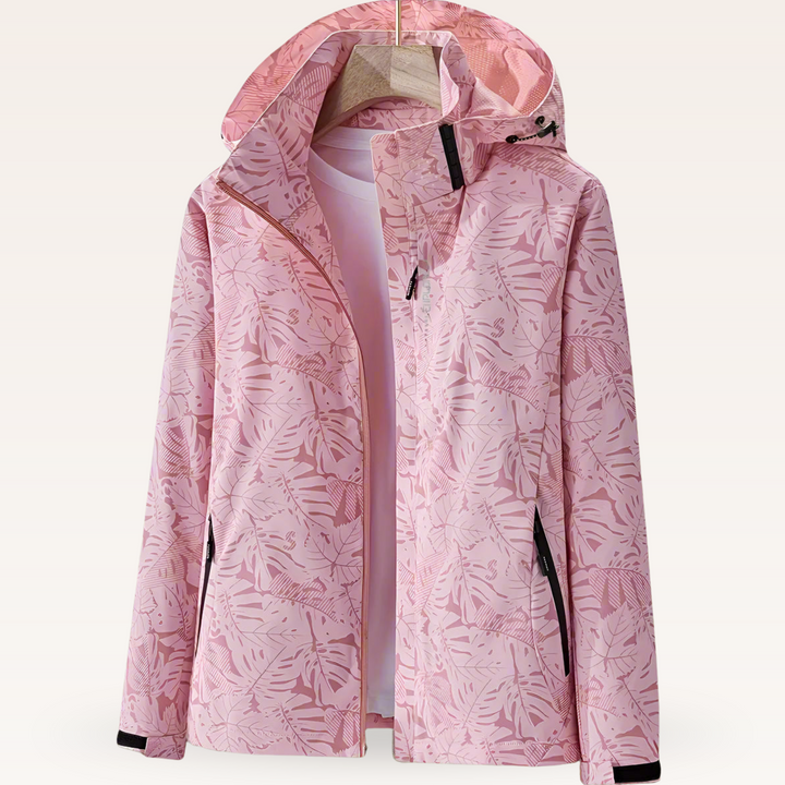 Women's Waterproof Fleece-Lined Hooded Lightweight Jacket