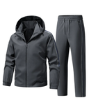 Men's Fleece Tracksuit Zip Up Hooded Sweatsuit Set