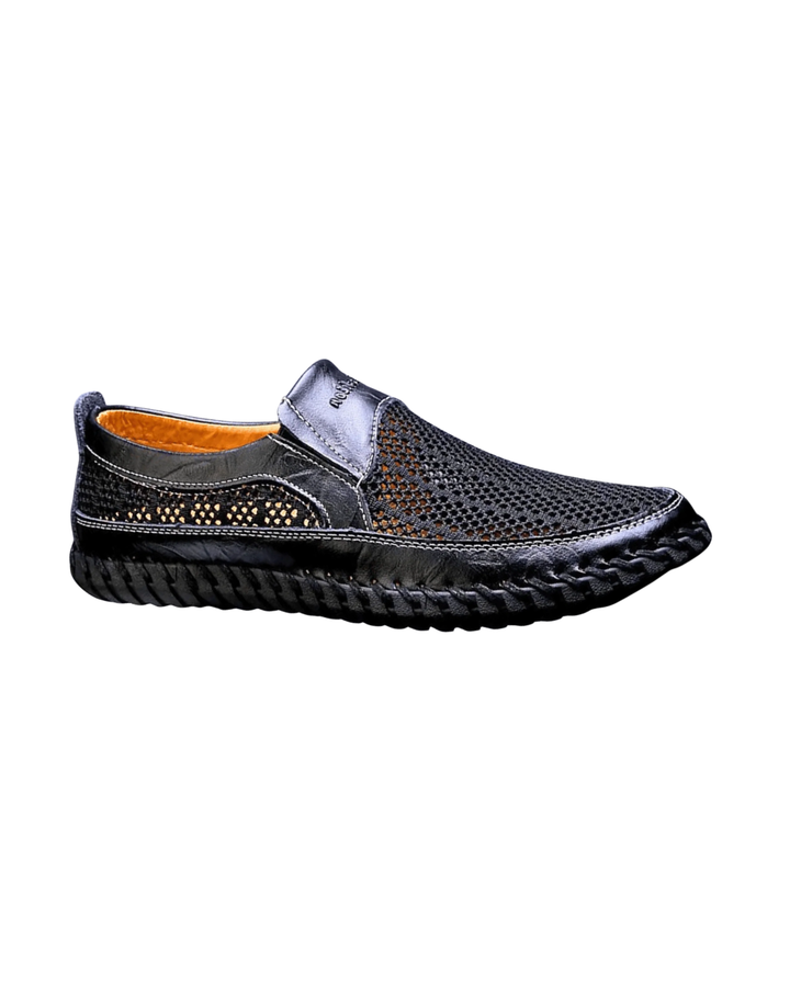 Men’s Leather Perforated Breathable Slip-On Loafers