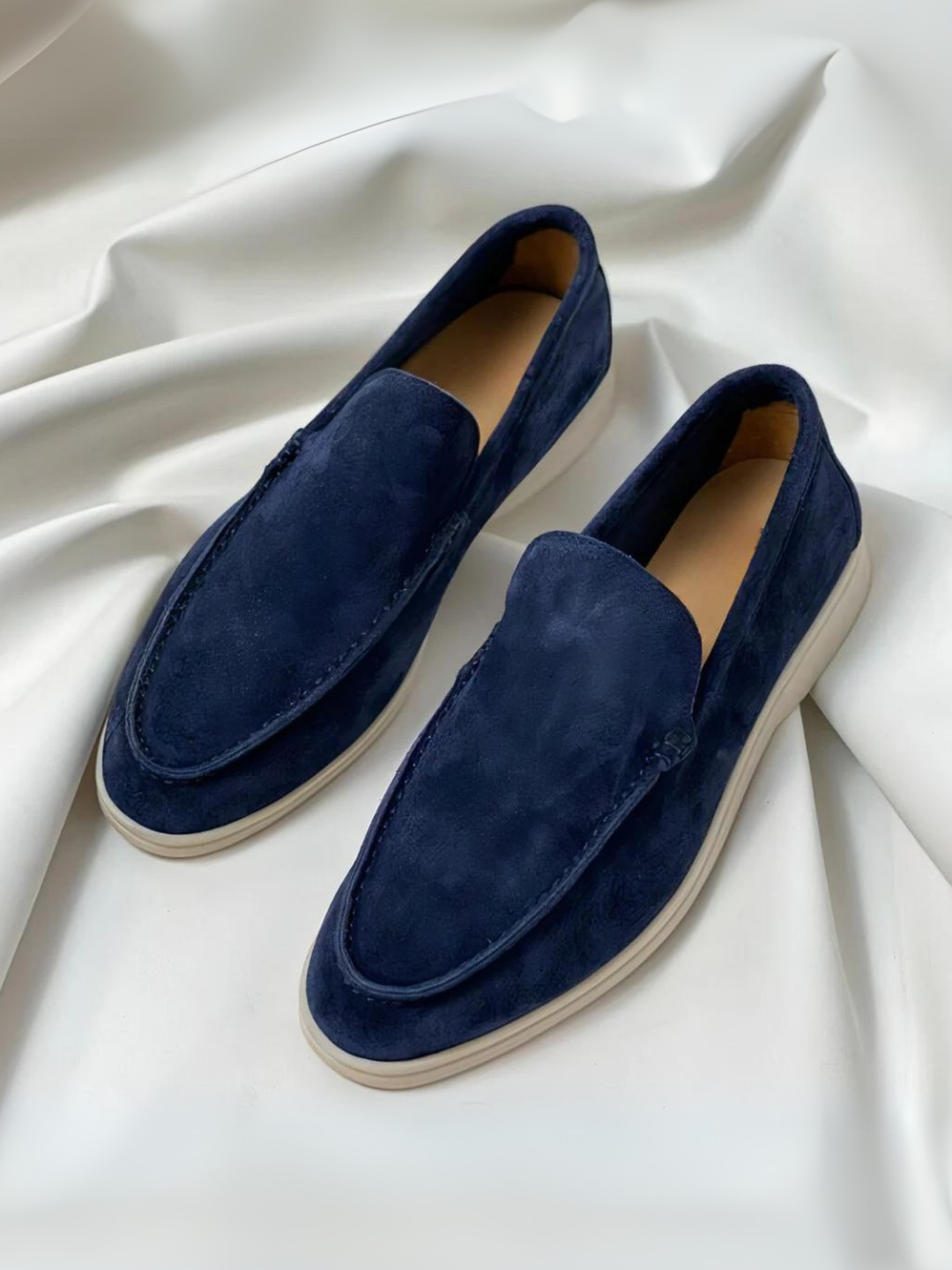 Men Leather Loafers Slip On Shoes