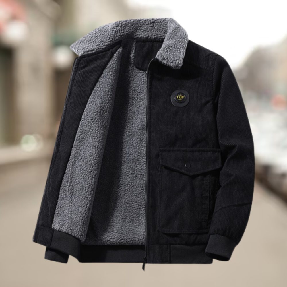 Men’s Corduroy Fleece-Lined Trucker Jacket