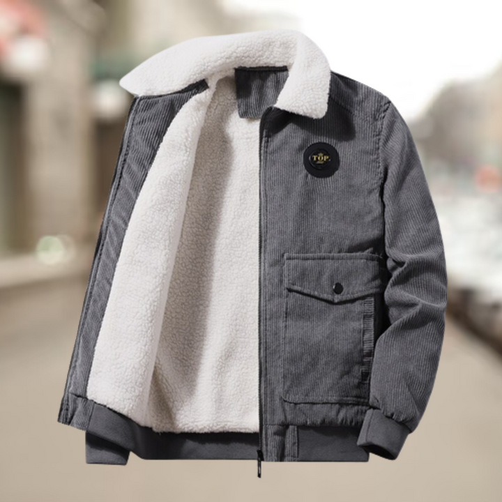 Men’s Corduroy Fleece-Lined Trucker Jacket