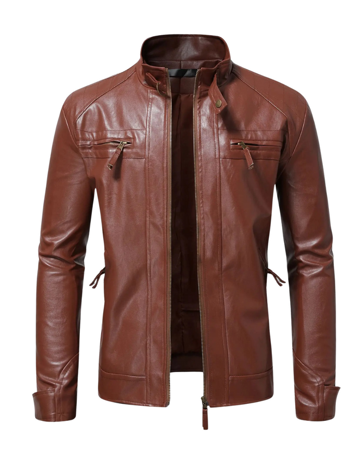 Men’s Leather Biker Motorcycle Jacket