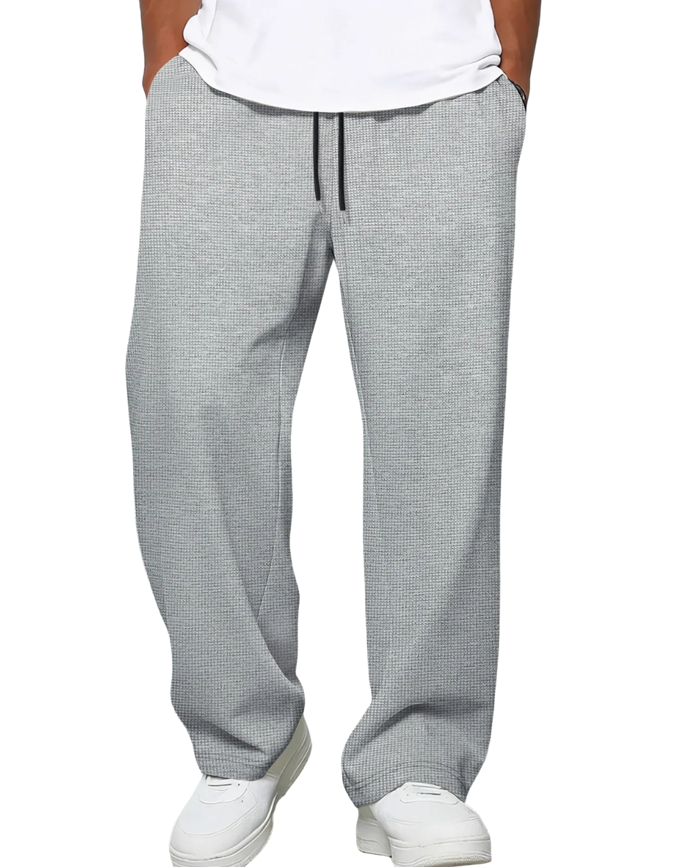 Men's Fleece Sweatpants Wide Leg Lounge Pants