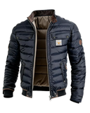 Men's Fleece-Lined Padded Insulated Bomber Jacket