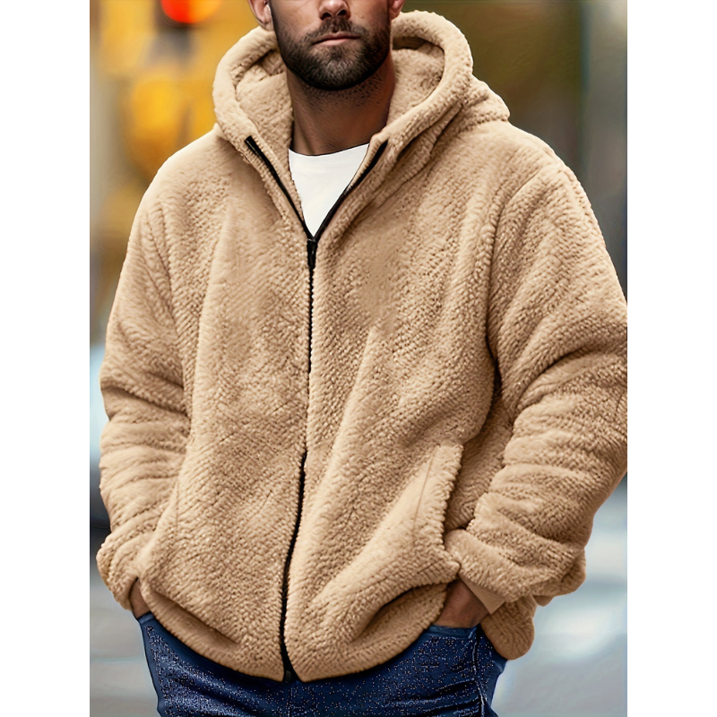 Men's Fleece Zip-Up Hooded Sweatshirt