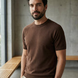 Men's Merino Wool Knit Short Sleeve T-Shirt