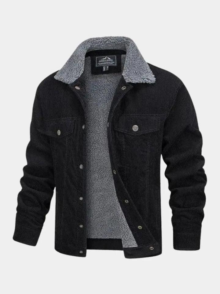 Men’s Wool-Blend Suede Trucker Jacket