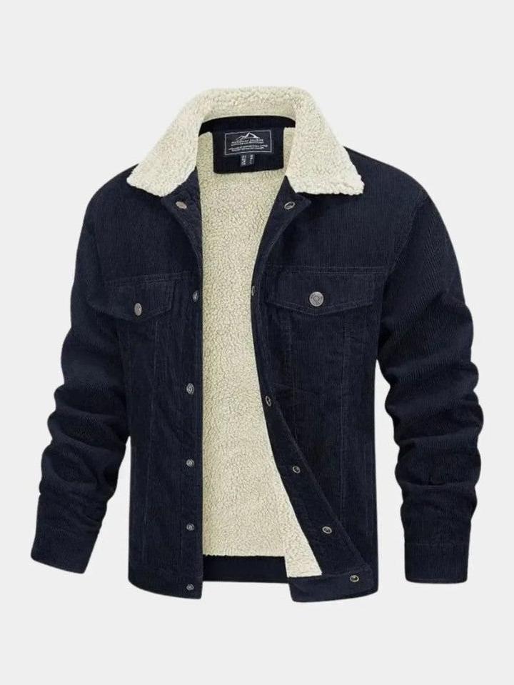 Men’s Wool-Blend Suede Trucker Jacket