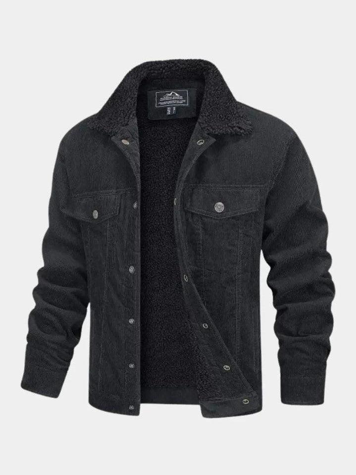Men’s Wool-Blend Suede Trucker Jacket