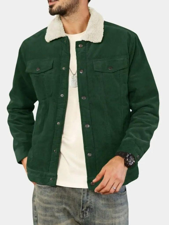 Men’s Wool-Blend Suede Trucker Jacket