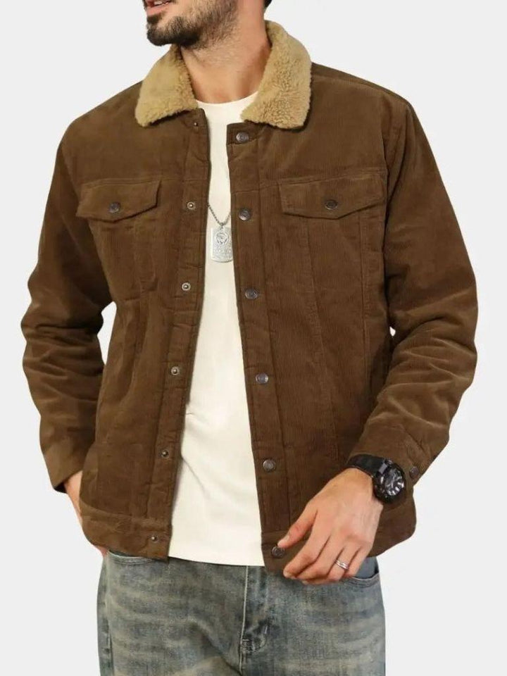 Men’s Wool-Blend Suede Trucker Jacket
