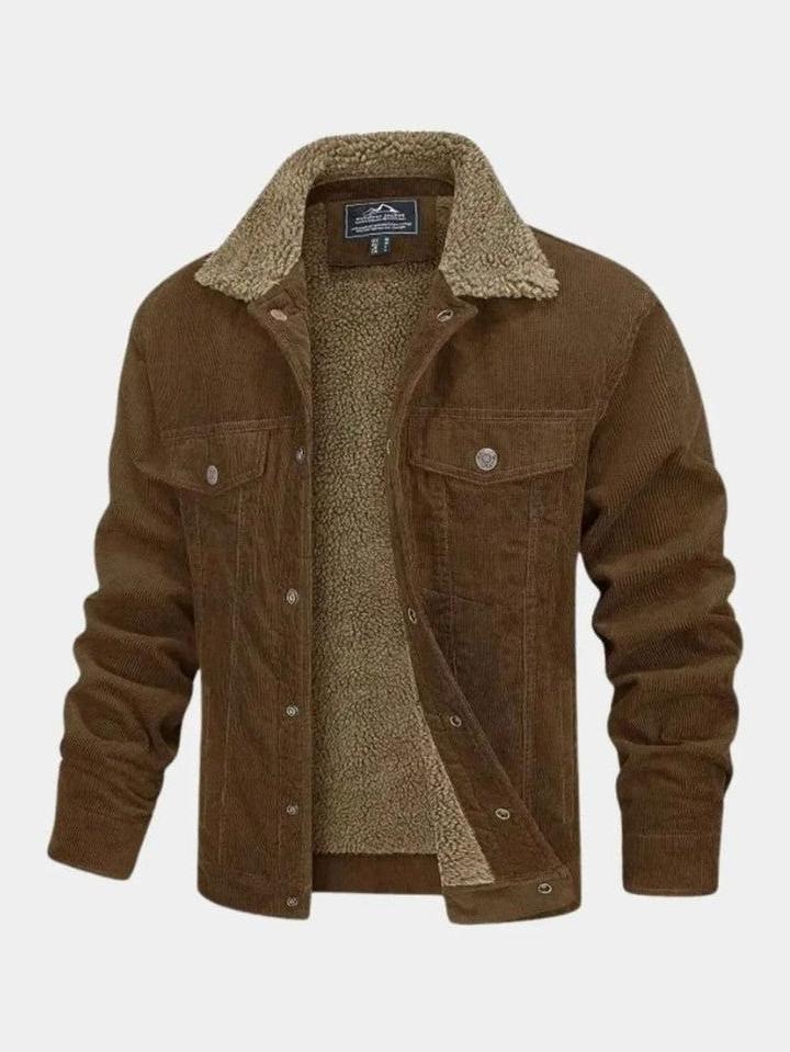 Men’s Wool-Blend Suede Trucker Jacket
