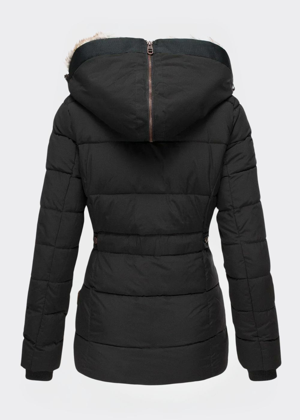 Women's Fleece Puffer Jacket Hooded Parka