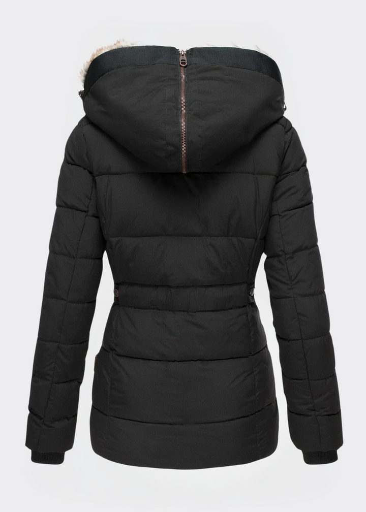 Women's Fleece Puffer Jacket Hooded Parka