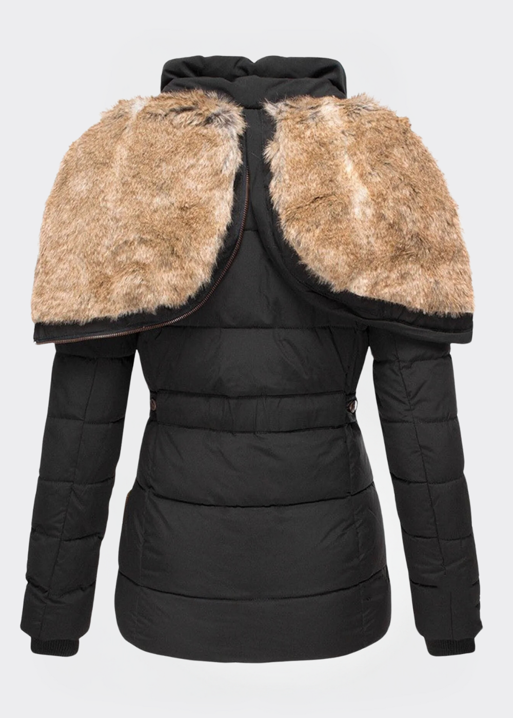 Women's Fleece Puffer Jacket Hooded Parka