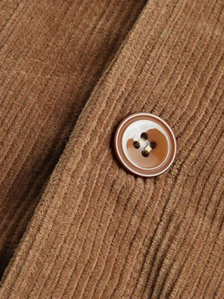 Men’s Fleece-Lined Corduroy Button-Front Trucker Jacket