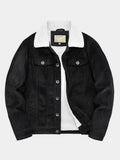Men’s Fleece-Lined Corduroy Button-Front Trucker Jacket
