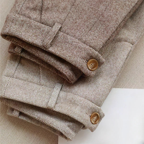 Men's Merino Wool Trousers Slim Fit Smart Casual Dress Pants