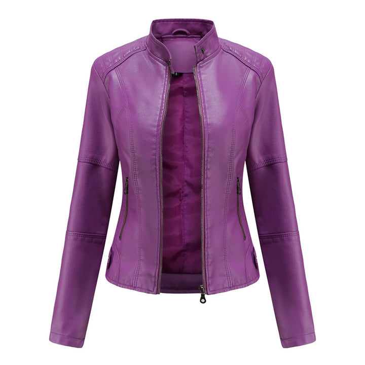 Women's Faux Leather Moto Biker Jacket