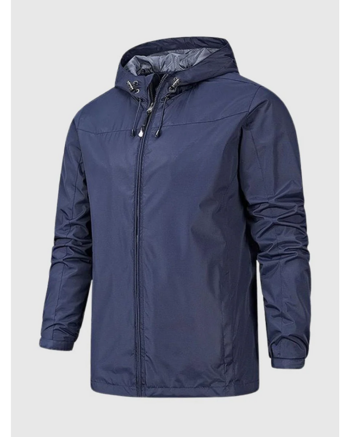 Men's Fleece Hooded Windbreaker Jacket
