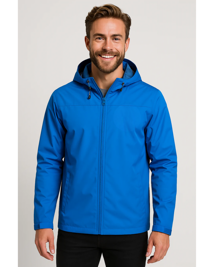 Men's Lightweight Fleece Hooded Windbreaker Jacket