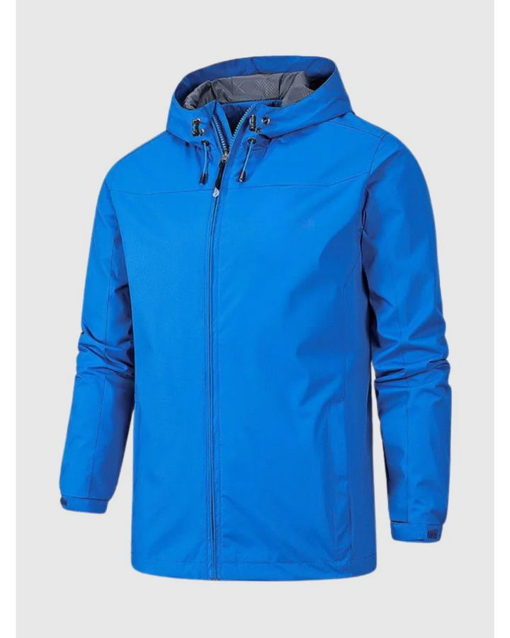 Men's Fleece Hooded Windbreaker Jacket