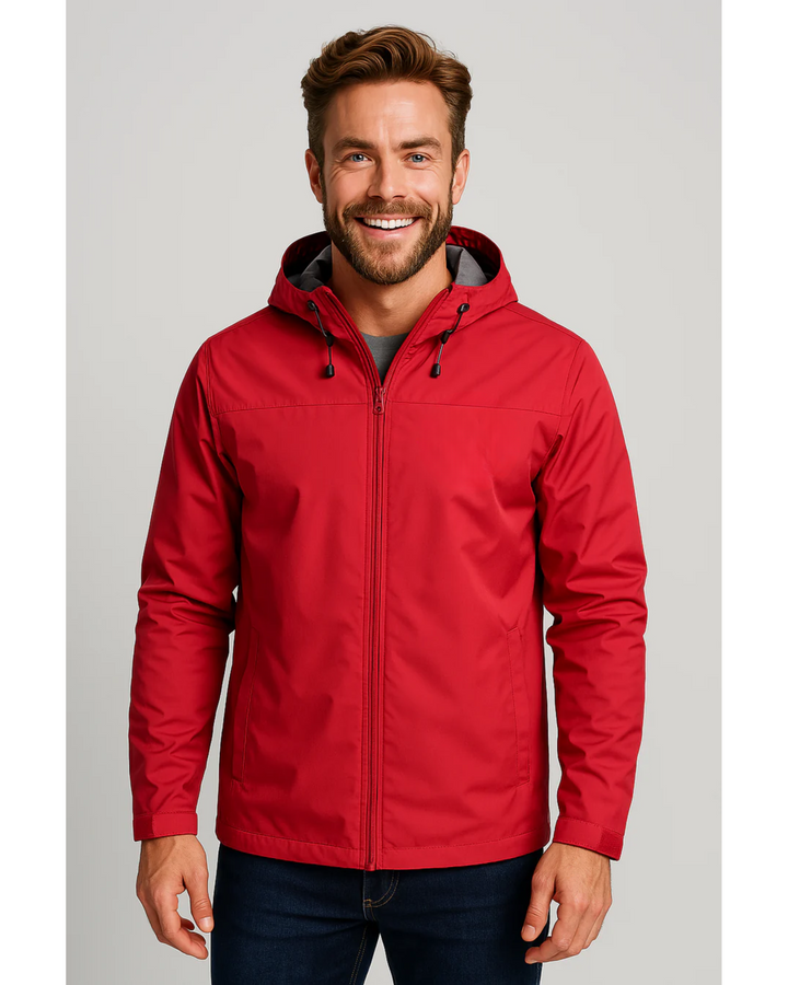 Men's Fleece Hooded Windbreaker Jacket