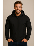 Men's Fleece Hooded Windbreaker Jacket