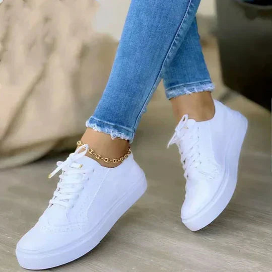 Women's Suede Trainers Sneakers Low Top Athletic Footwear