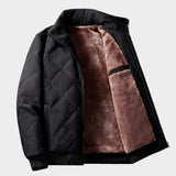 Men’s Fleece-Lined Quilted Nylon Bomber Jacket