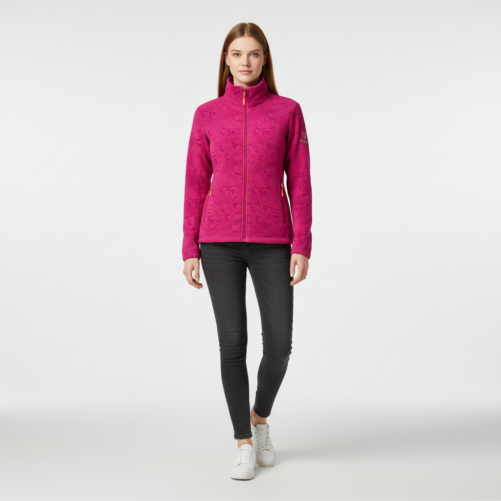 Women's Fleece-Lined Windproof Sporty Zip-Up Jacket