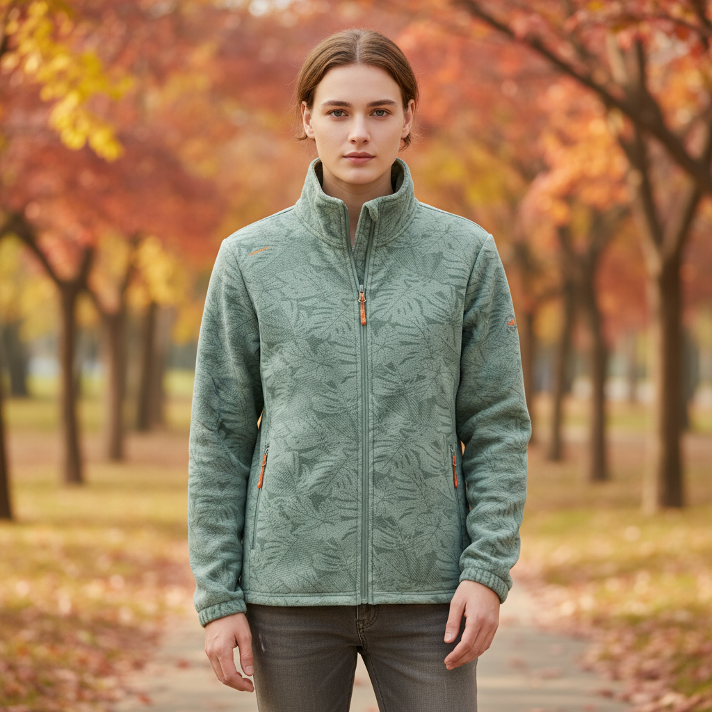 Women's Fleece-Lined Windproof Sporty Zip-Up Jacket