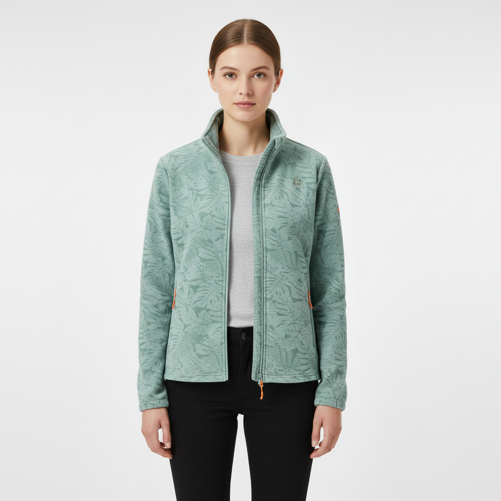 Women's Fleece-Lined Windproof Sporty Zip-Up Jacket