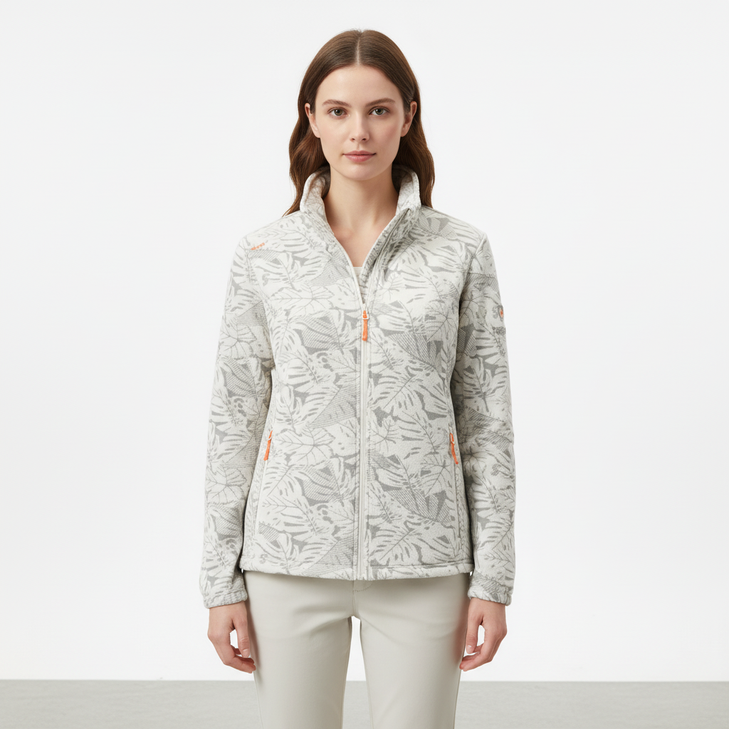 Women's Fleece-Lined Windproof Sporty Zip-Up Jacket