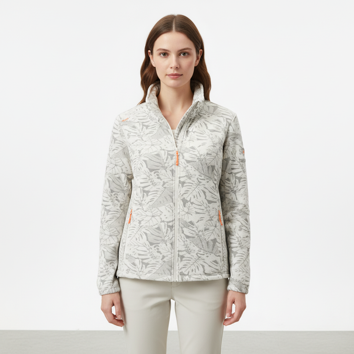 Women's Fleece-Lined Windproof Sporty Zip-Up Jacket