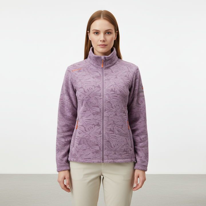 Women's Fleece-Lined Windproof Sporty Zip-Up Jacket