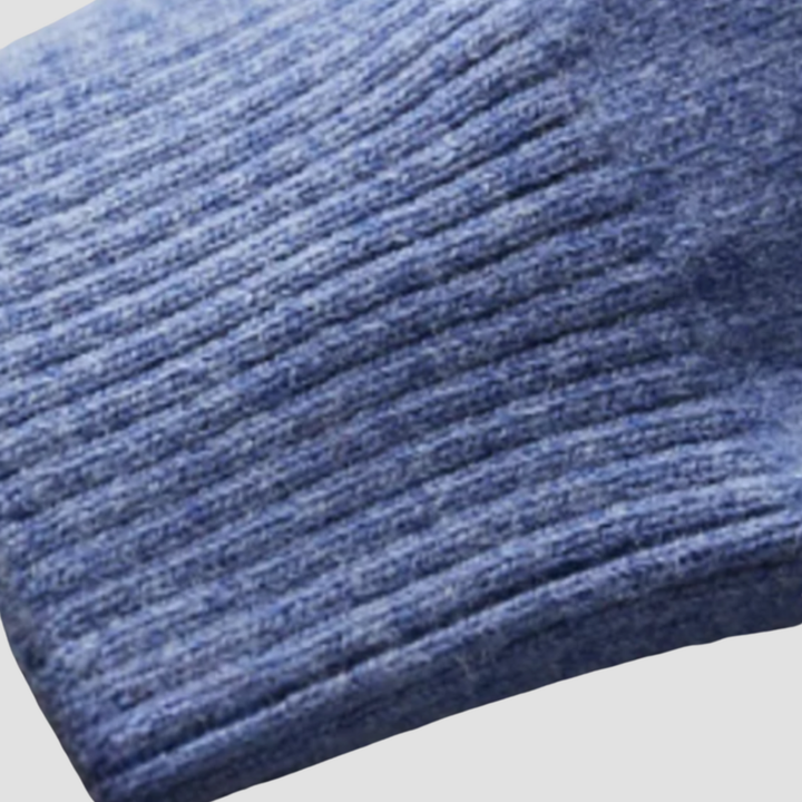 Men's Merino Wool Long Sleeve Polo Knit Sweater