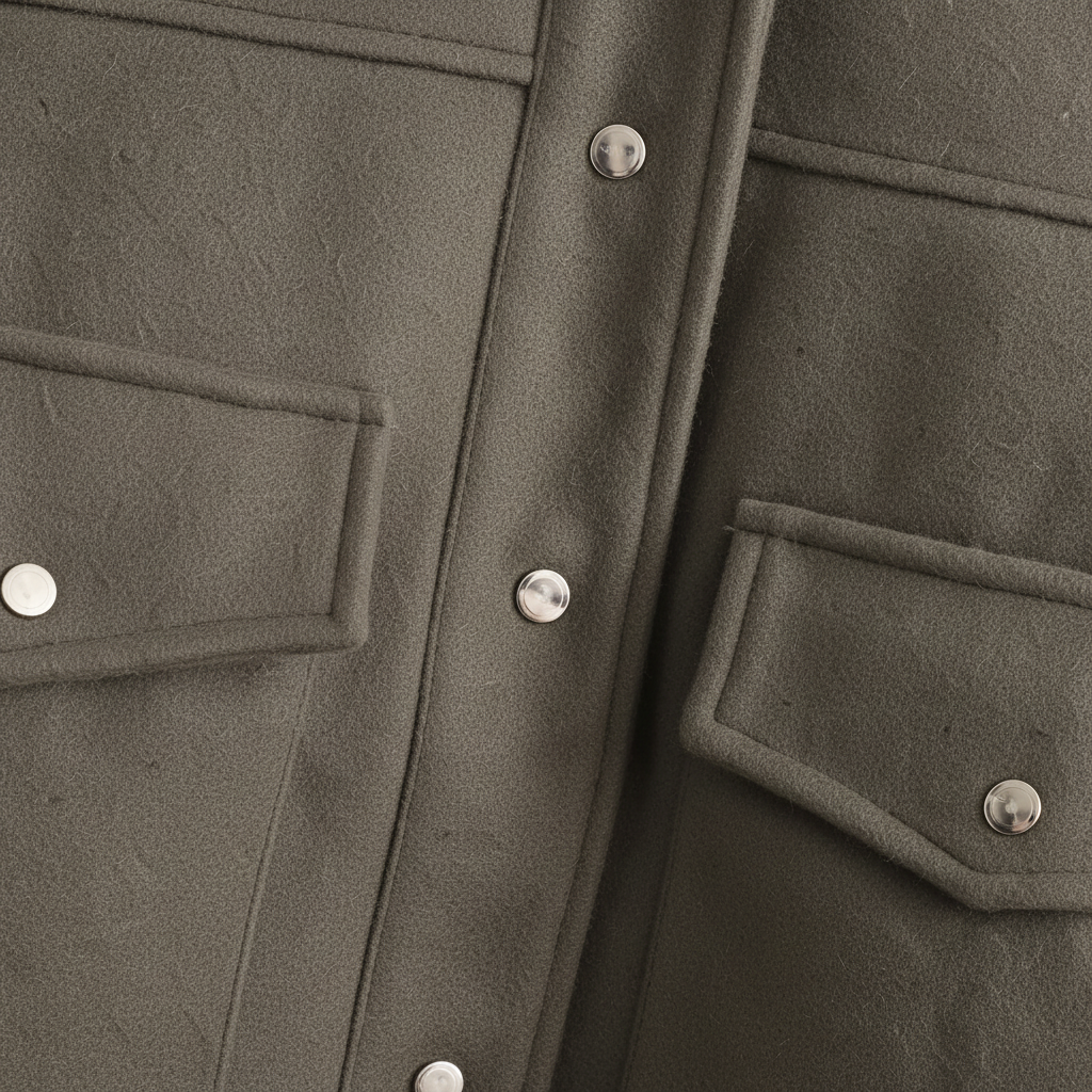 Women's Wool Bomber Jacket Cropped Shacket Coat
